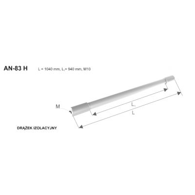 Drążek izolacyjny poziomy 1040mm AN-83H J286516 AN-KOM (J286516)